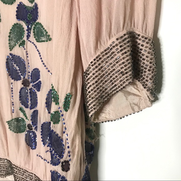 REISS Beaded Top Blouse Cut Out Tie Back Size 6 - Picture 8 of 16